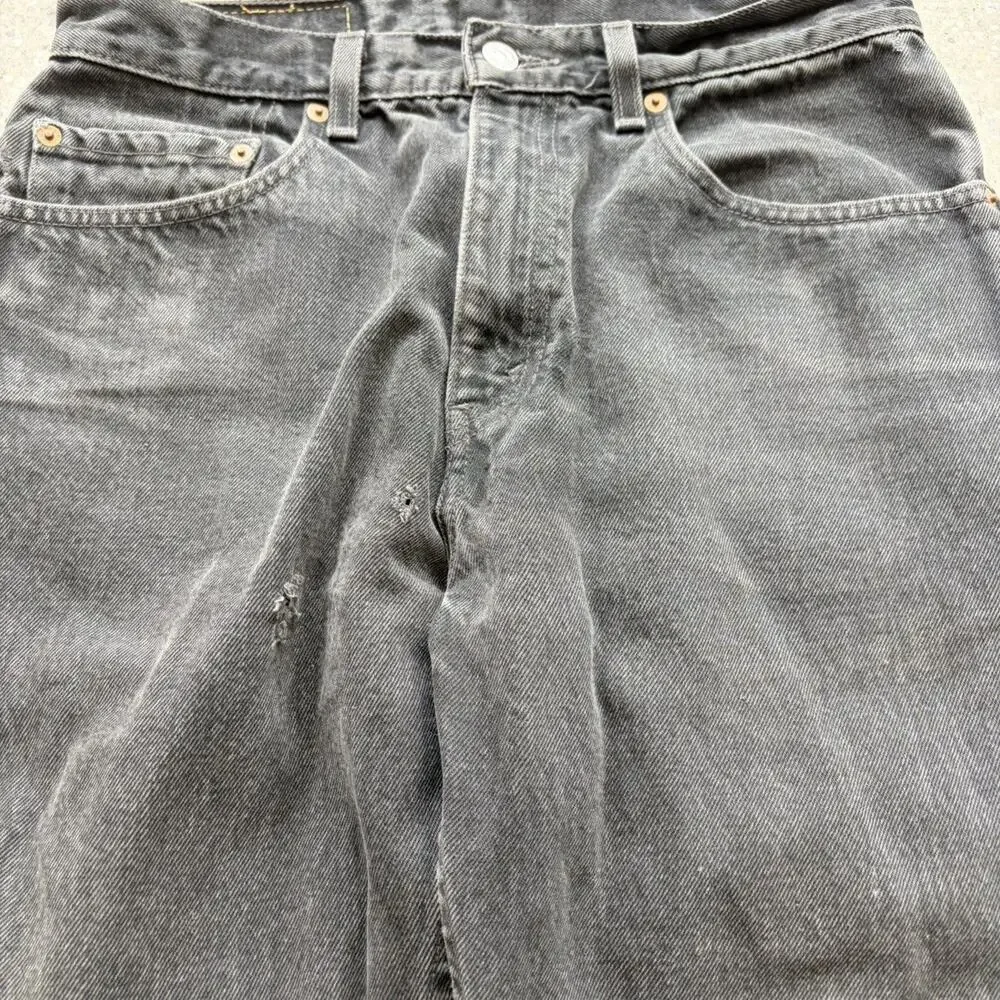 Vintage 90s Levi's 505 Black Regular Fit Jeans 30x26